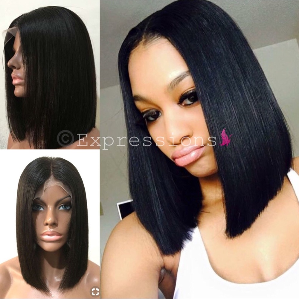 Short Straight Lace Front Bob Wig
